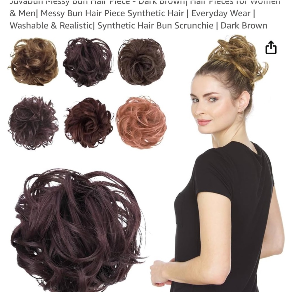 Messy Bun Hair Piece - Dark Brown